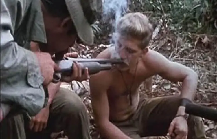 Vietnam soldiers would smoke marijuana and hashish out of the barrels of their guns